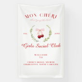 お菓子に添える華やかなチェリーのように | ウェルカムブライダルシャワー 横断幕 (縦)