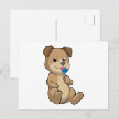 お菓子のついた犬のおもちゃ ポストカード (正面/裏面)