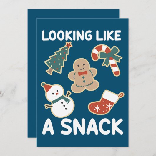 お菓子のようでクリスマス サンタのお菓子 シーズンカード (正面/裏面)