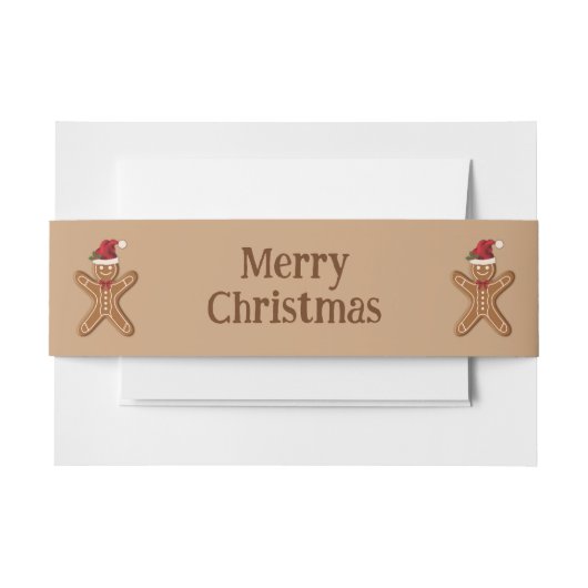 お菓子のクリスマスコーキのイラスト メッセージ入り 招待状ベリーバンド (正面例)
