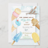 お菓子のスプーン1杯のテーマの誕生日パーティーの招待状 招待状 (正面)