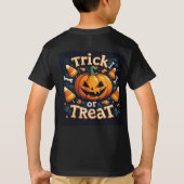 お菓子のトウモロコシと愉快なジャック・オ・ランタン 🎃 Tシャツ (裏面)