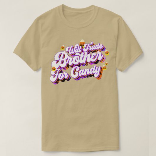 お菓子のトリックで弟をおもしろい取引するハル Tシャツ (デザイン正面)