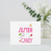 お菓子のハッピーイースター日贈り物のために妹を交換する ポストカード (スタンド正面)