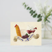 お菓子のフランスのバスケット ポストカード (スタンド正面)