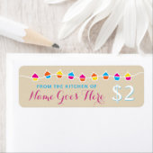 お菓子の台所からカップケーキ ラベル (インサイチュ)