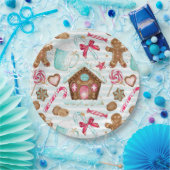 お菓子の家のクッキーキャンデーの紙皿 ペーパープレート (パーティー)