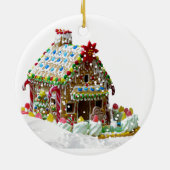 お菓子の家のクリスマスのオーナメント セラミックオーナメント (裏面)
