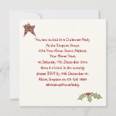 お菓子の家のクリスマスのパーティの招待状 招待状 (裏面)