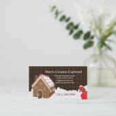 お菓子の家のベーカリーのクッキーの名刺 名刺 (スタンド正面)