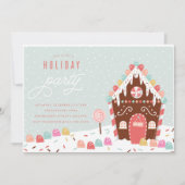 お菓子の家の休日のパーティの招待状 招待状 (正面)