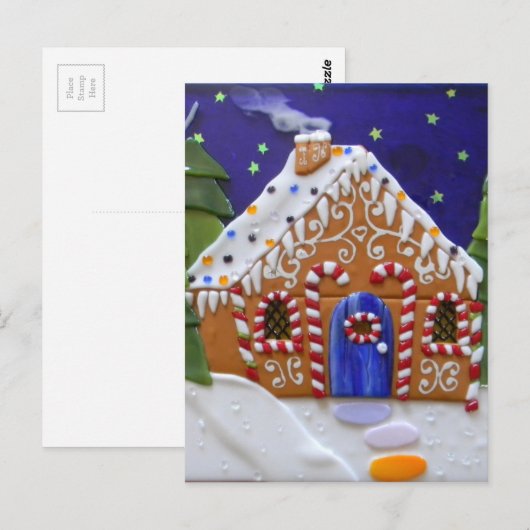 お菓子の家 ポストカード (正面/裏面)