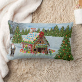 お菓子の家 ランバークッション (ブランケット)