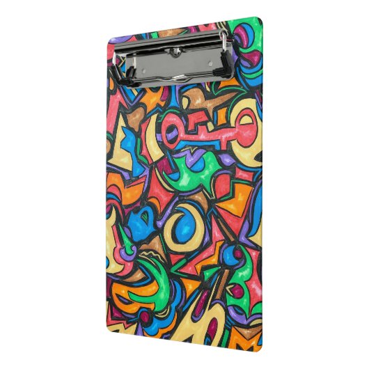 お菓子の手の抽象芸術をどこで隠し絵を描た ミニクリップボード (アングル2)