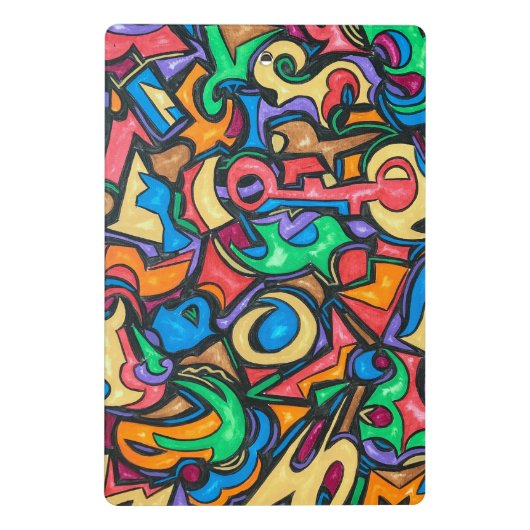 お菓子の手の抽象芸術をどこで隠し絵を描た ミニクリップボード (裏面)