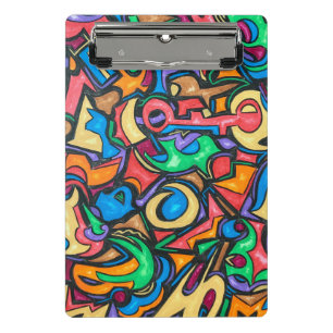 お菓子の手の抽象芸術をどこで隠し絵を描た ミニクリップボード