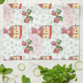 お菓子の水彩クリスマスバッグ キッチンタオル (折り畳み)