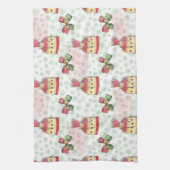 お菓子の水彩クリスマスバッグ キッチンタオル (縦)