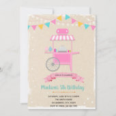 お菓子の移動販売車をテーマにした招待状 招待状 (正面)