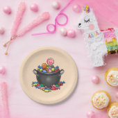 お菓子の釜をトリックまたは治療する ペーパープレート (パーティー)