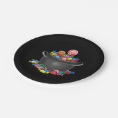 お菓子の釜をトリックまたは治療する ペーパープレート (アングル)