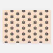 お菓子の釜をトリックまたは治療する ラッピングペーパーシート (正面2)