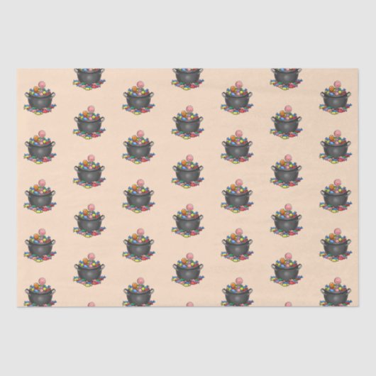 お菓子の釜をトリックまたは治療する 薄葉紙 (正面)