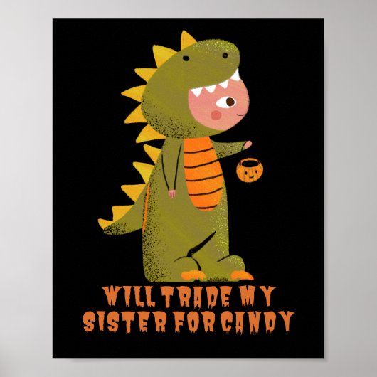 お菓子の面白いハロウィーンのために妹を交換する ポスター (正面)