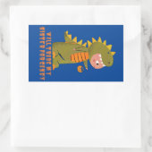 お菓子の面白いハロウィーンのために妹を交換する 長方形シール (バッグ)