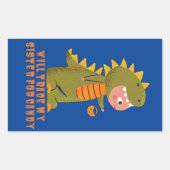 お菓子の面白いハロウィーンのために妹を交換する 長方形シール (正面)