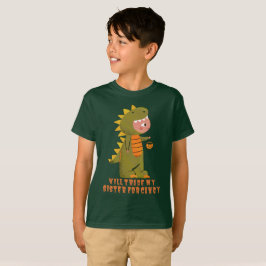 お菓子の面白いハロウィーンのために妹を交換する Tシャツ