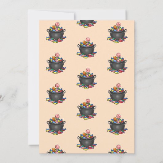 お菓子の魔女の鍋 招待状 (裏面)