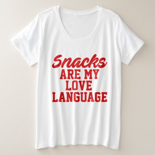 お菓子は私の愛の言葉です プラスサイズTシャツ (デザイン正面)