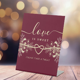 お菓子をお持ちください ウェディング 台座サイン