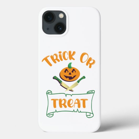 お菓子をくれなきゃイタズラしちゃうよ骸骨 ハロウィンのかぼちゃの顔 Case-Mate iPhoneケース (裏面)