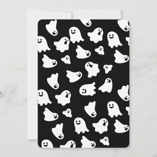 お菓子をくれなきゃイタズラしちゃうよ!かわいいハロウィンカスタム招待状 招待状 (裏面)