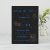 お菓子をくれなきゃイタズラしちゃうよ | かわいい黒猫ハロウィン 招待状 (スタンド正面)