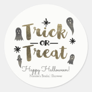 お菓子をくれなきゃイタズラしちゃうよ ゴースト シック ハロウィン パーティー 景品 ラウンドシール