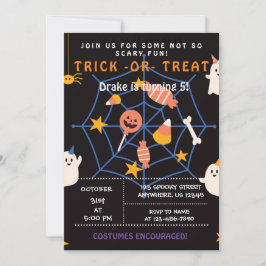 お菓子をくれなきゃイタズラしちゃうよ、ハロウィンの蜘蛛、怖い招待状 招待状