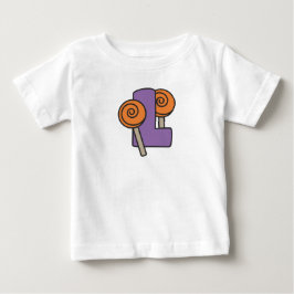 お菓子をくれなきゃイタズラしちゃうよ ハロウィン柄Tシャツ ベビーTシャツ