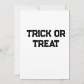 お菓子をくれなきゃイタズラしちゃうよ ハロウィン 怖い 黒 シンプル ミニ 招待状 (裏面)