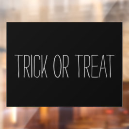 お菓子をくれなきゃイタズラしちゃうよ 黒白 怖いハロウィンの飾り ウィンドウサイン