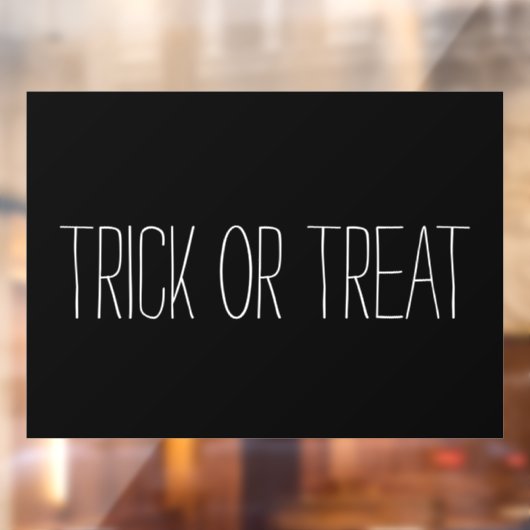お菓子をくれなきゃイタズラしちゃうよ 黒白 怖いハロウィンの飾り ウィンドウサイン (シート2)