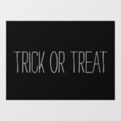 お菓子をくれなきゃイタズラしちゃうよ 黒白 怖いハロウィンの飾り ウィンドウサイン (シート)