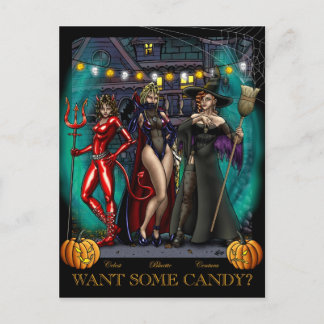 お菓子をくれなきゃイタズラしちゃう ポストカード