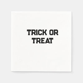 お菓子をくれなきゃイタズラするぞ ハロウィン スパイシー ブラック シンプル ミニ スタンダードカクテルナプキン