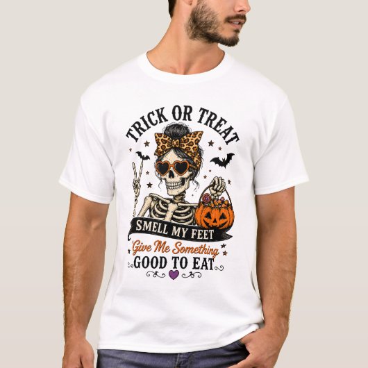 お菓子をくれなきゃイタズラするぞ ハロウィンTシャツ Tシャツ (正面)