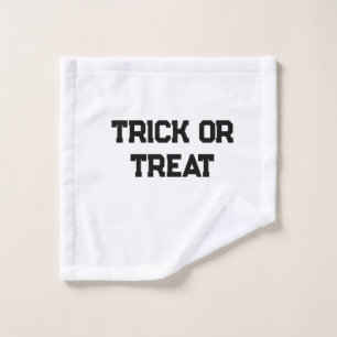 お菓子をくれなきゃイタズラするぞ ハロウィーン スパイキー ブラック シンプル ミニ ウォッシュタオル