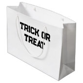 お菓子をくれなきゃイタズラするぞ ハロウィーン スパイシー ブラック シンプル ミニ ラージペーパーバッグ (裏面アングル)