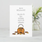 お菓子をくれな～い！キャンディ付きハロウィン招待状 招待状 (スタンド正面)